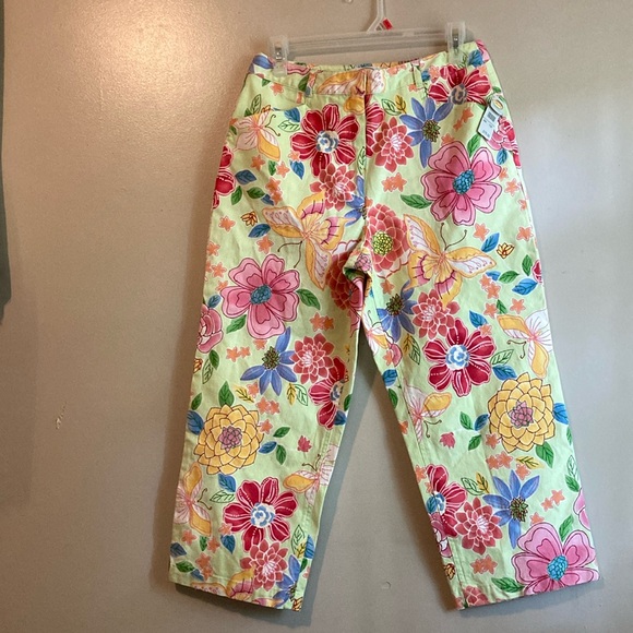 Talbots Capris beautiful flowers and butterfly designs. New with tags. - Picture 1 of 8